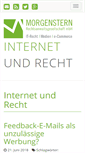 Mobile Screenshot of internetrecht-speyer.de